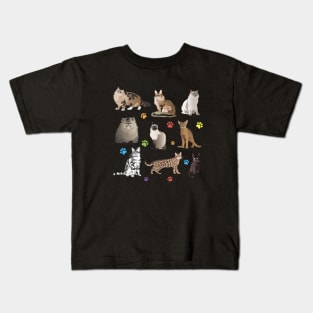 Various Beautiful Cats Kids T-Shirt